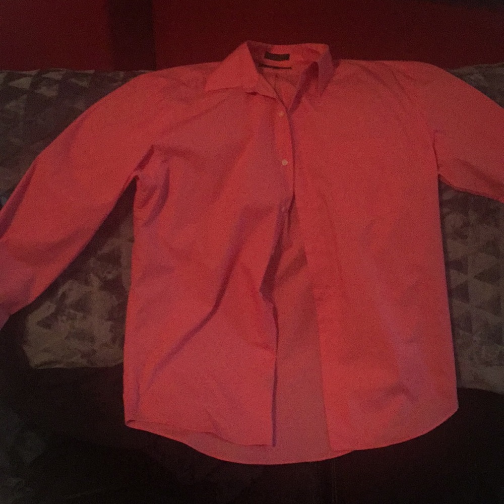 An Alexander Julian rose pink button down
